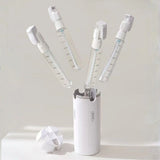 Sage green and white Modular 4-in-1 Rotating Travel Dispenser with four refillable 40ml liquid bottles _ corporate gift