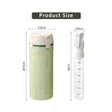 Sage green and white Modular 4-in-1 Rotating Travel Dispenser with four refillable 40ml liquid bottles _ corporate gift