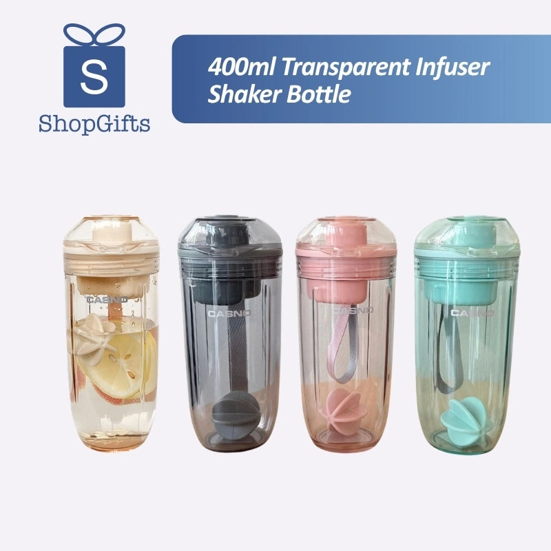 400ml Transparent Infuser Shaker Bottle