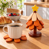 Wooden Coster Tree Set