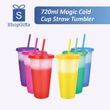 720ml Magic Cold Cup Straw Tumbler