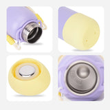 740ml Pastel Series Insulated Carry Tumbler in soft purple and yellow with braided strap_ corporate gift_customised water bottle