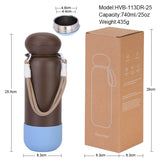 740ml Pastel Series Insulated Carry Tumbler in soft purple and yellow with braided strap_ corporate gift_customised water bottle