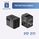 75W GaN Universal Travel Adapter | Fast Multi-Port Charger _ Corporate Gifts supplier Singapore