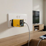 Sleek 80W GaN Retractable Fast Charging Hub with integrated USB-C cable for laptops and smartphones