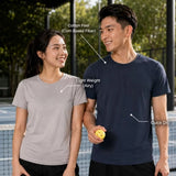 AirSurfer Sustainable Antibacterial Performance Tee in Navy Blue showing soft cotton-like microfiber texture_Customised Corporate T-shirt