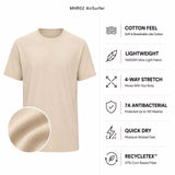 AirSurfer Sustainable Antibacterial Performance Tee in Navy Blue showing soft cotton-like microfiber texture_Customised Corporate T-shirt
