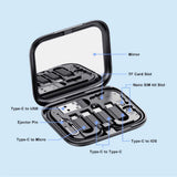 All In 1 Travel Charging Cable Set w Mirror