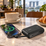 Belkin 10000mAh USB-C Power Bank (BPB021fqBK) in black with integrated cable for everyday travel_Customised Power Bank