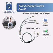 Brand Charger Trident Eco XL with charging cable on a white background
