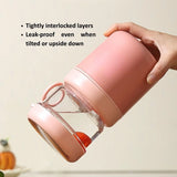 Premium 860ml dual-layer insulated breakfast cup featuring a 304 stainless steel interior, top dry-food compartment, and integrated spoon, ideal for corporate branding