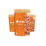 Three packages of Camel Peanut on a white background