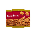 Two packages of Camel Morukka Round snacks on a white background