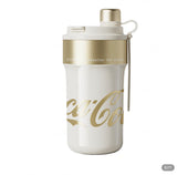 Durable stainless steel body with secure spill-proof lid