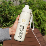 Durable stainless steel body with a secure, leak-proof lid for on-the-go use.