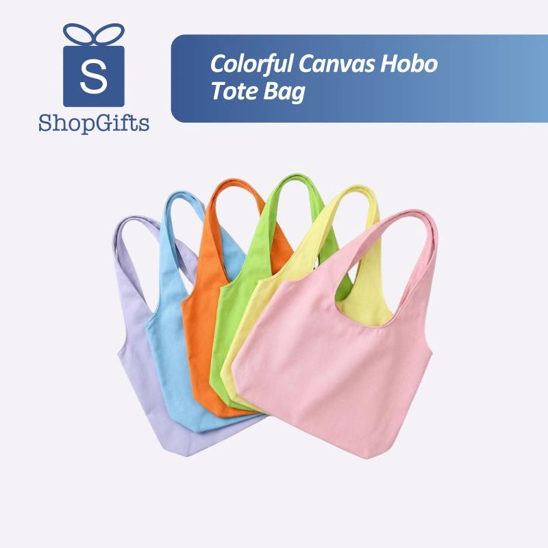 Colorful Canvas Hobo Tote Bag_personalised corporate gifts