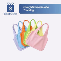 Colorful Canvas Hobo Tote Bag_personalised corporate gifts