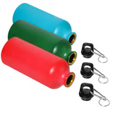 White and blue gradient colour changing aluminum sports bottle with carabiner clip and cold-sensitive color-changing technology. corporate gift supplier singapore