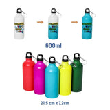 White and blue gradient colour changing aluminum sports bottle with carabiner clip and cold-sensitive color-changing technology. corporate gift supplier singapore