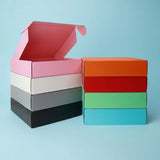 ColouredKraftPostalBox_cupboard gift box _corporate gift singapore
