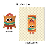 Stay cozy anywhere with the Gourmet Burger Convertible Travel Pillow Blanket. This 2-in-1 plush set features a soft cushion and a large quilted blanke._Unique door gift_corporate gifts
