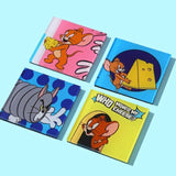 Custom Acrylic Fridge Magnet Vibrant square acrylic fridge magnets with glossy epoxy finish and cartoon illustrations_ corporate gifts