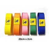 Vibrant Premium Custom Sublimated Elastic Wristband with numbered tag on a runner's wrist_ corporate gift