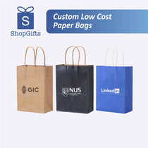 Reusable and recyclable custom printed paper bag – ideal for corporate use