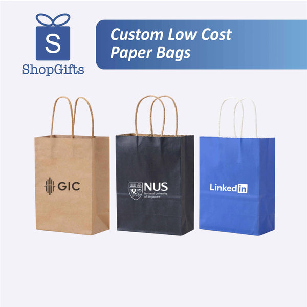 Reusable and recyclable custom printed paper bag – ideal for corporate use