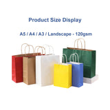 Low-cost kraft paper tote bag for giveaways and retail