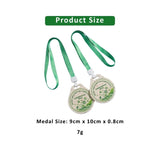 Eco-friendly plantable seed paper medal with green lanyard for sustainable corporate events and awards_ corporate gifts