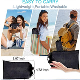 Oversized waterproof picnic mat with sea turtle design, ground stakes, and mesh carry bag for beach outings_ Corporate Gifts Singapore