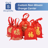 Custom Non-Woven Orange Carrier