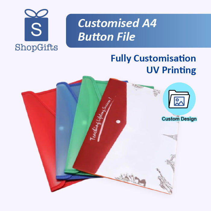 Customised A4 Button File | ShopGifts | Corporate Gift Singapore