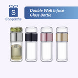 Double Wall Infuse Glass Bottle