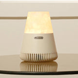 Mineral-inspired aroma speaker with soft mist and ambient glow