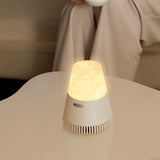Stylish speaker diffuser with mineral finish on wooden table