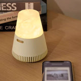 Bluetooth aroma speaker with mineral design and essential oil mist