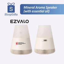 Bluetooth aroma speaker with mineral design and essential oil mist