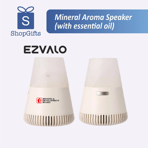 Bluetooth aroma speaker with mineral design and essential oil mist