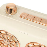 Old-school microphone-shaped karaoke speaker with built-in sound