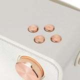 Portable Bluetooth microphone speaker with minimalist aesthetic