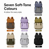 Everyday Colour Block Drawstring Backpack in orange, brown and cream, worn over the shoulder_corproate gift