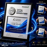 Blue Exclusive Dynamic Sand Wooden Award (IWT 131/132). Combining a sleek wooden frame