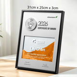 Exclusive Dynamic Sand Wooden Award (IWT 131/132). Combining a sleek wooden frame
