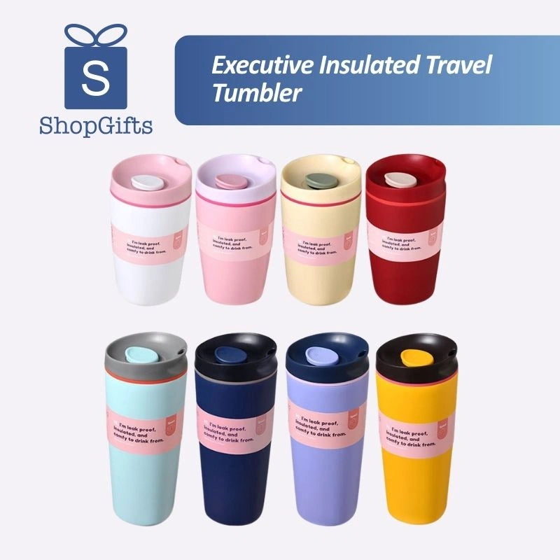 Matte finish Executive Double-Walled Insulated Travel Tumbler in various colors with leak-proof lid_customised gift_custom tumbler singapore