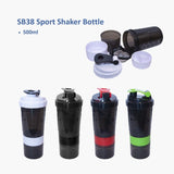 Elite Performance Wellness Fitness Gift Set with blue microfiber towel and black shaker bottle in a kraft gift box_Customised Gift Set Singapore