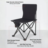 Black Ultra-Lightweight Portable Folding Camping Chair with ergonomic backrest and side pocket_customised corporate gifts singapore