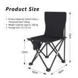 Black Ultra-Lightweight Portable Folding Camping Chair with ergonomic backrest and side pocket_customised corporate gifts singapore