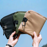 Waterproof folding outdoor seat cushion with black carabiner clip for hiking and camping_customised corporate gifts singapore